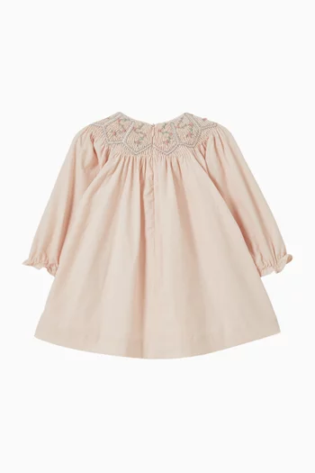 Floral Smock Dress in Cotton