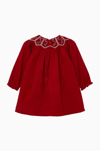 Floral Smock Dress in Cotton