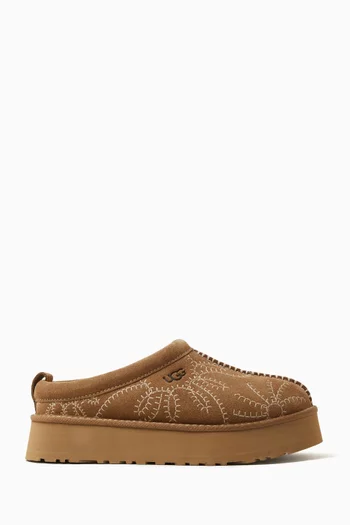 Tazz Botanic Flat Slipper in Suede