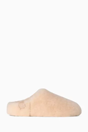 Elea Fluffed Slippers in Fur