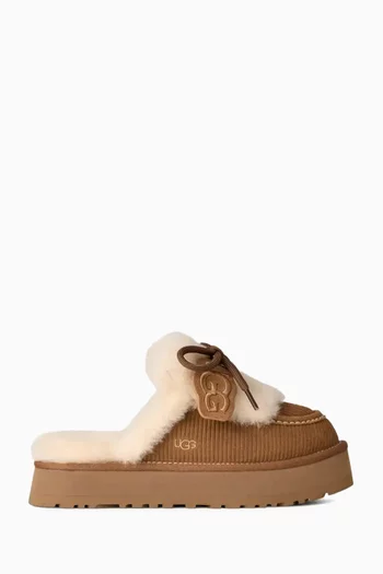 Disquette Heritage Platform Slippers in Suede