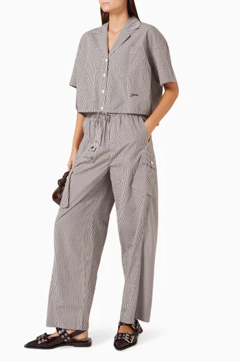 Check Cargo Pants in Cotton