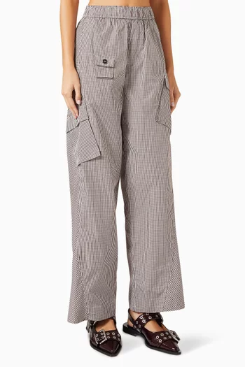 Check Cargo Pants in Cotton