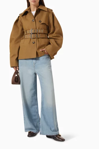 Workwear Peplum Jacket in Canvas