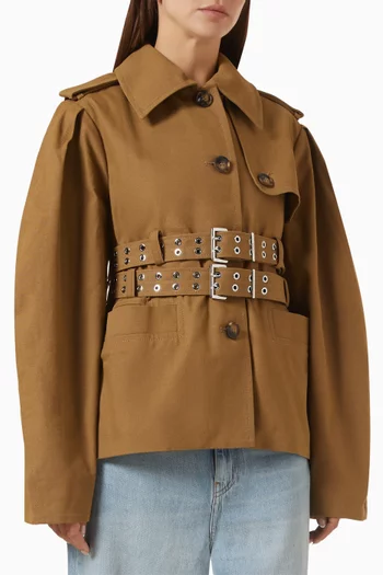 Workwear Peplum Jacket in Canvas