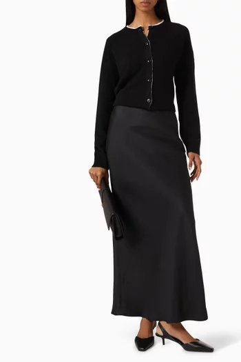 Nicola Contrast Cardigan in Cashmere
