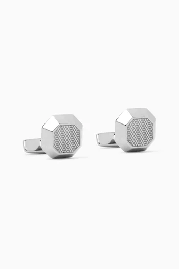 Octagonal Cufflinks in Brass