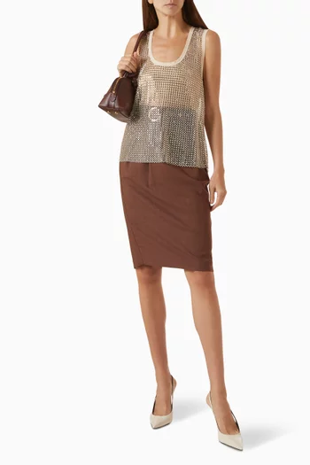 Dyane Crystal-embellished Top in Mesh