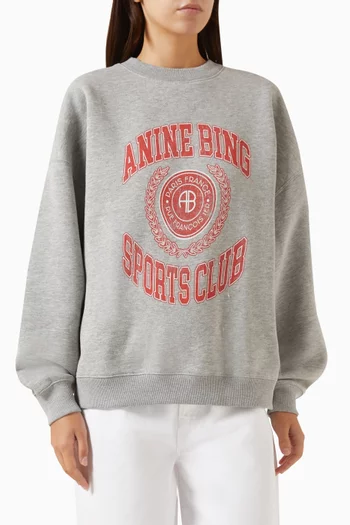 Miles Collegiate Sweatshirt in Cotton-terry