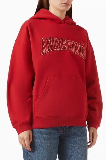 Harvey Logo Hoodie in Cotton French Terry