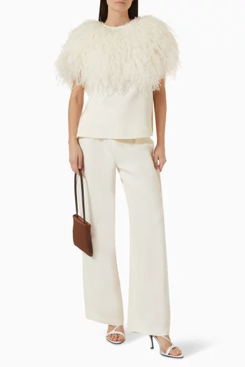 Iona Ostrich Feather Top