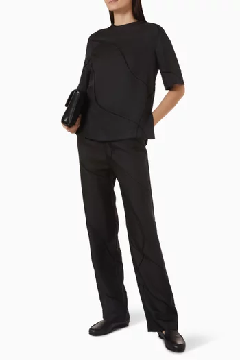 Viki Elasticated Pants in Silk-twill