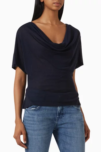 Madeo Cowl-neck Top in Tencel