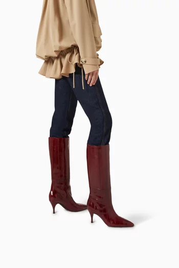 Silhouette 80 Knee-high Boots in Eel Leather