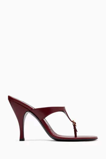 Kiss and Tell 100 Thong Mule Sandals in Leather