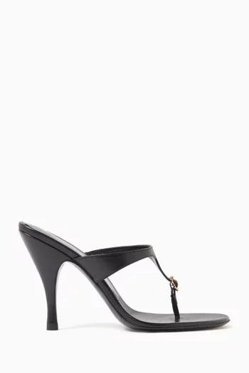 Kiss and Tell 100 Thong Mule Sandals in Leather