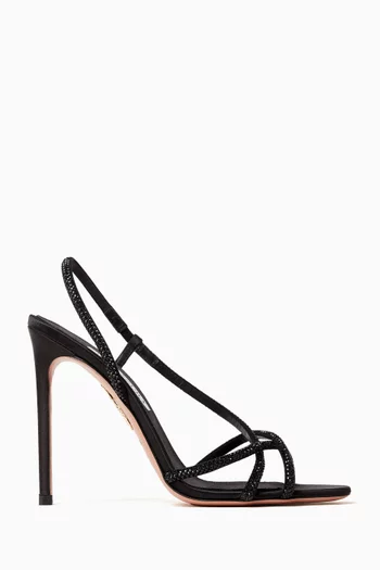 Horizon 105 Crystal-embellished Sandals in Satin
