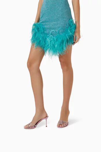 Sensation 85 Crystal Mule Sandals in Leather