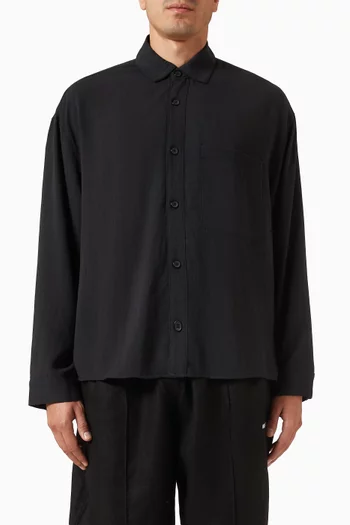 Drape Slub Box Dress Shirt
