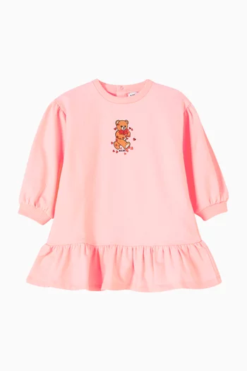 Teddy Bear Print Dress in Cotton
