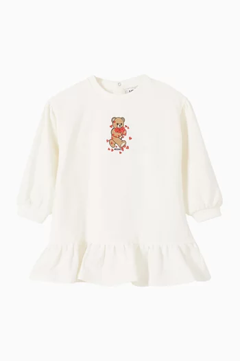 Teddy Bear Print Dress in Cotton