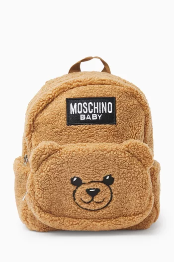 Teddy Backpack in Faux Shearling