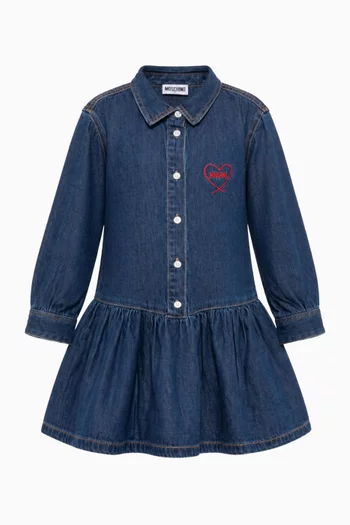 Buttoned Dress in Denim