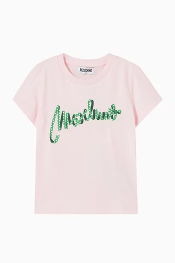 Logo Bow T-Shirt in Cotton