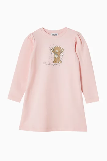Teddy Printed Long-sleeved Dress