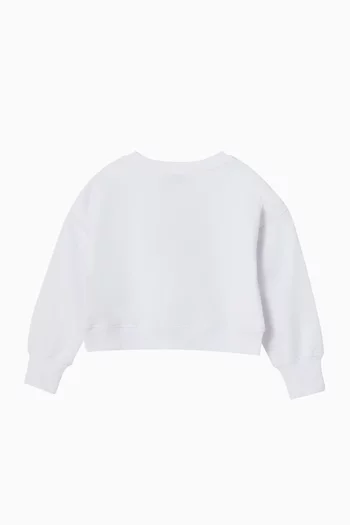 Teddy Print Sweatshirt in Cotton