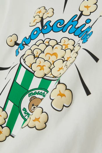 Popcorn Print T-Shirt in Cotton