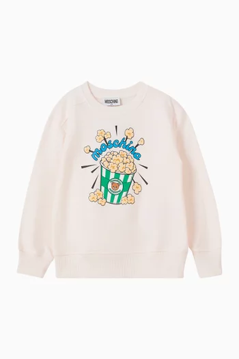 Popcorn Sweatshirt in Cotton