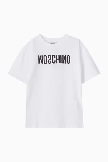 Upside Down Logo T-shirt in Cotton