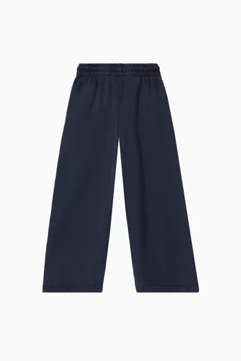 Logo Wide-leg Sweatpants in Cotton-fleece