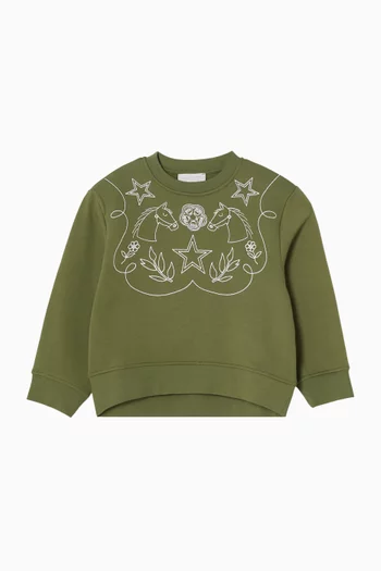 Unicorn Sweatshirt in Cotton