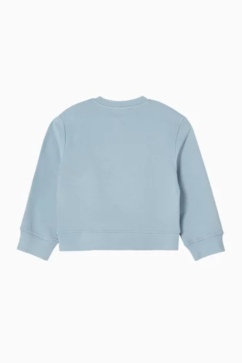 Logo Embroidered Sweatshirt in Cotton-fleece