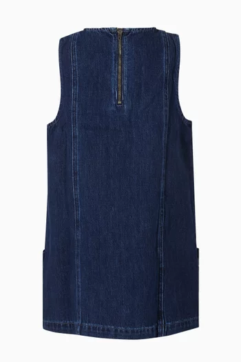 Star Patchwork Sleeveless Dress in Cotton