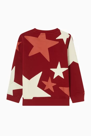 Star-print Sweatshirt in Cotton-fleece