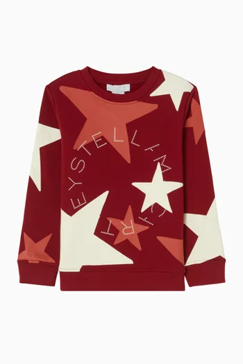 Star-print Sweatshirt in Cotton-fleece