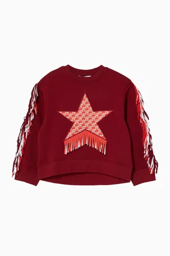 Star Tassel Sweatshirt in Cotton-fleece