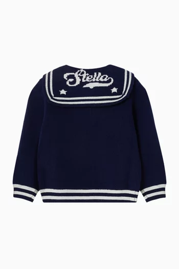 Sailor Collar Cardigan in Knit