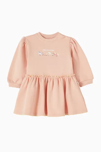 Horse Logo Dress in Cotton