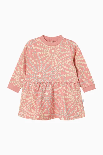 Cartwheel-print Dress in Cotton