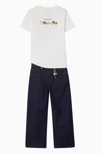 Horse Print T-shirt in Cotton