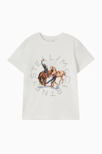 Graphic Print T-shirt in Cotton
