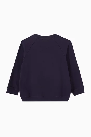 Lion-print Sweatshirt in Cotton-fleece
