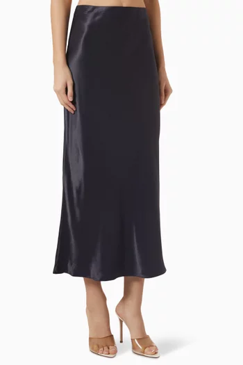 Midi Skirt in Satin