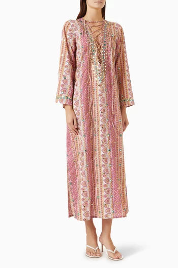 Mirror-embellished Kaftan