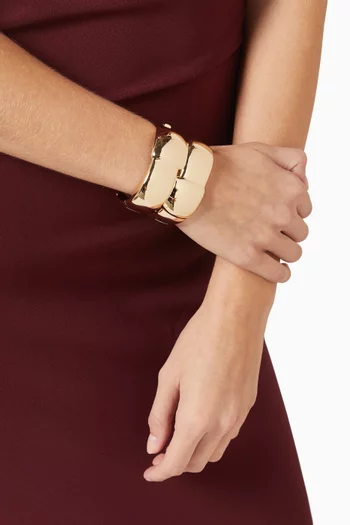 Mega Woven Bangle in 14kt-dipped Brass
