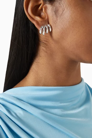 Monroe Earrings in Silver-dipped Brass